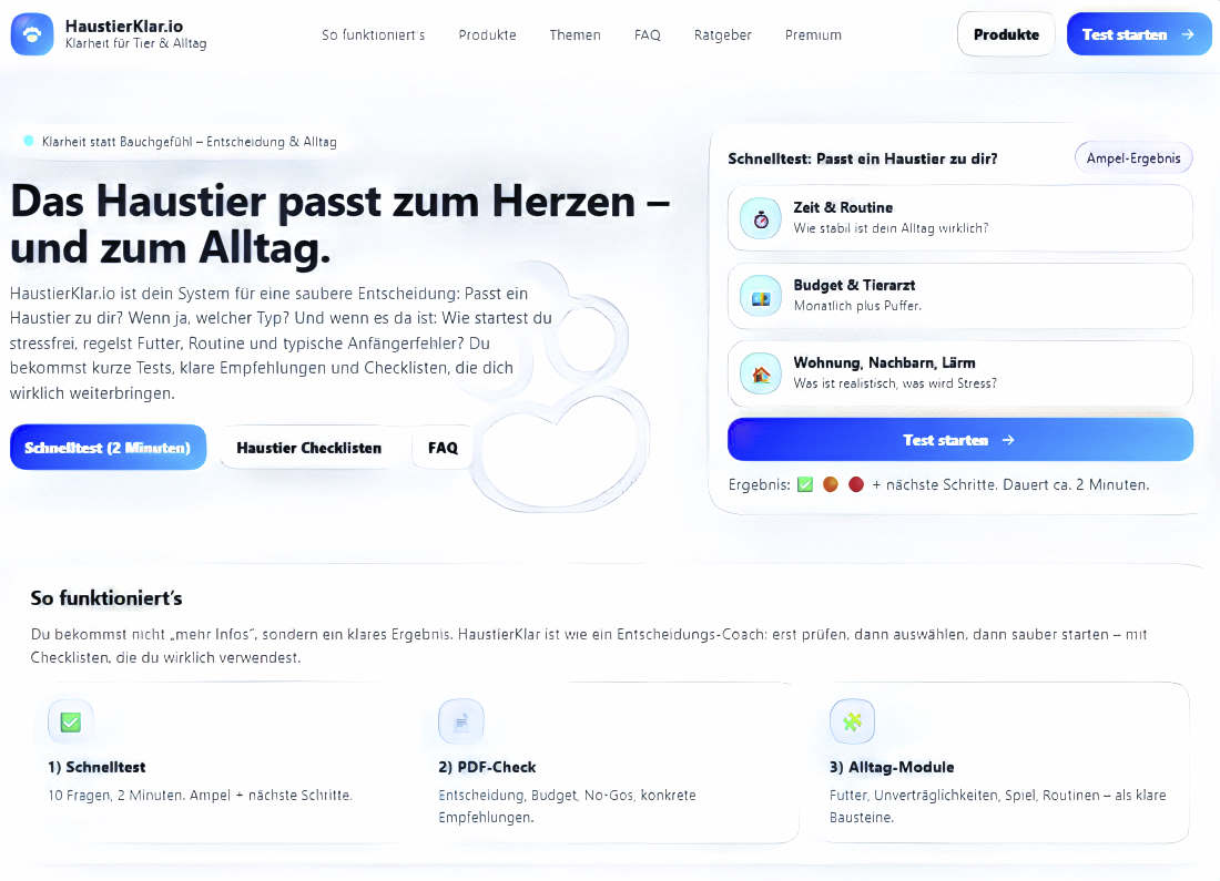 Screenshot haustierklar.io